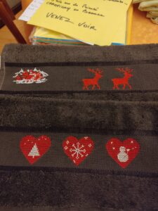 Serviettes foncés Noël