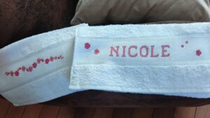 Serviette de toilette prénom Nicole