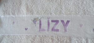Serviette de toilette prénom Lizy